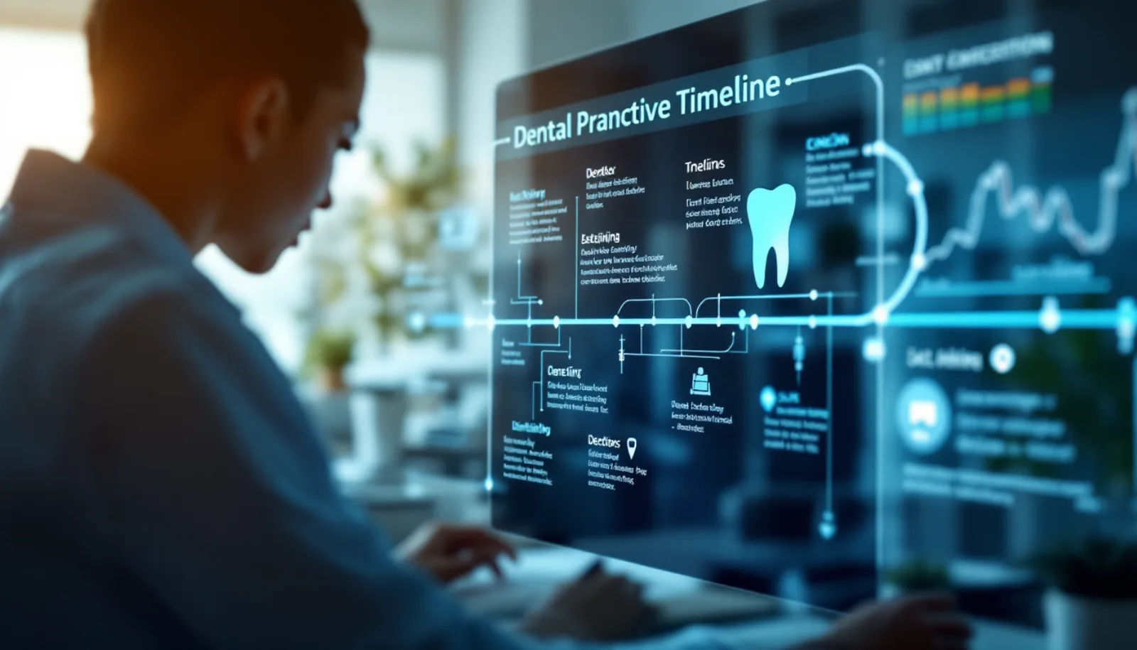 36-month dental practice exit preparation timeline: cleanup phase, KPI infrastructure and general manager hire, sell-side quality of earnings, and go-to-market with M&A advisor