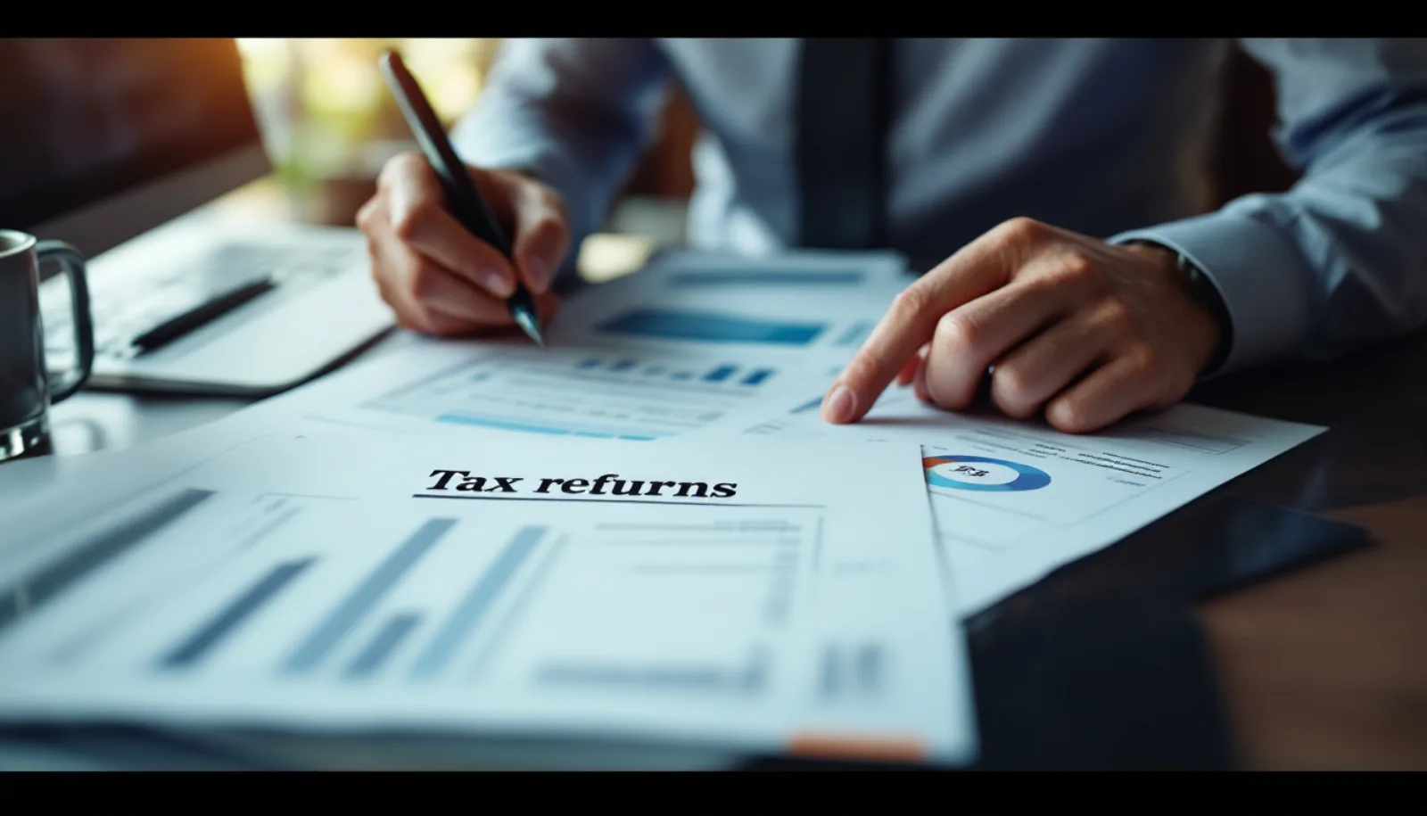 CPA reviewing client financial statements