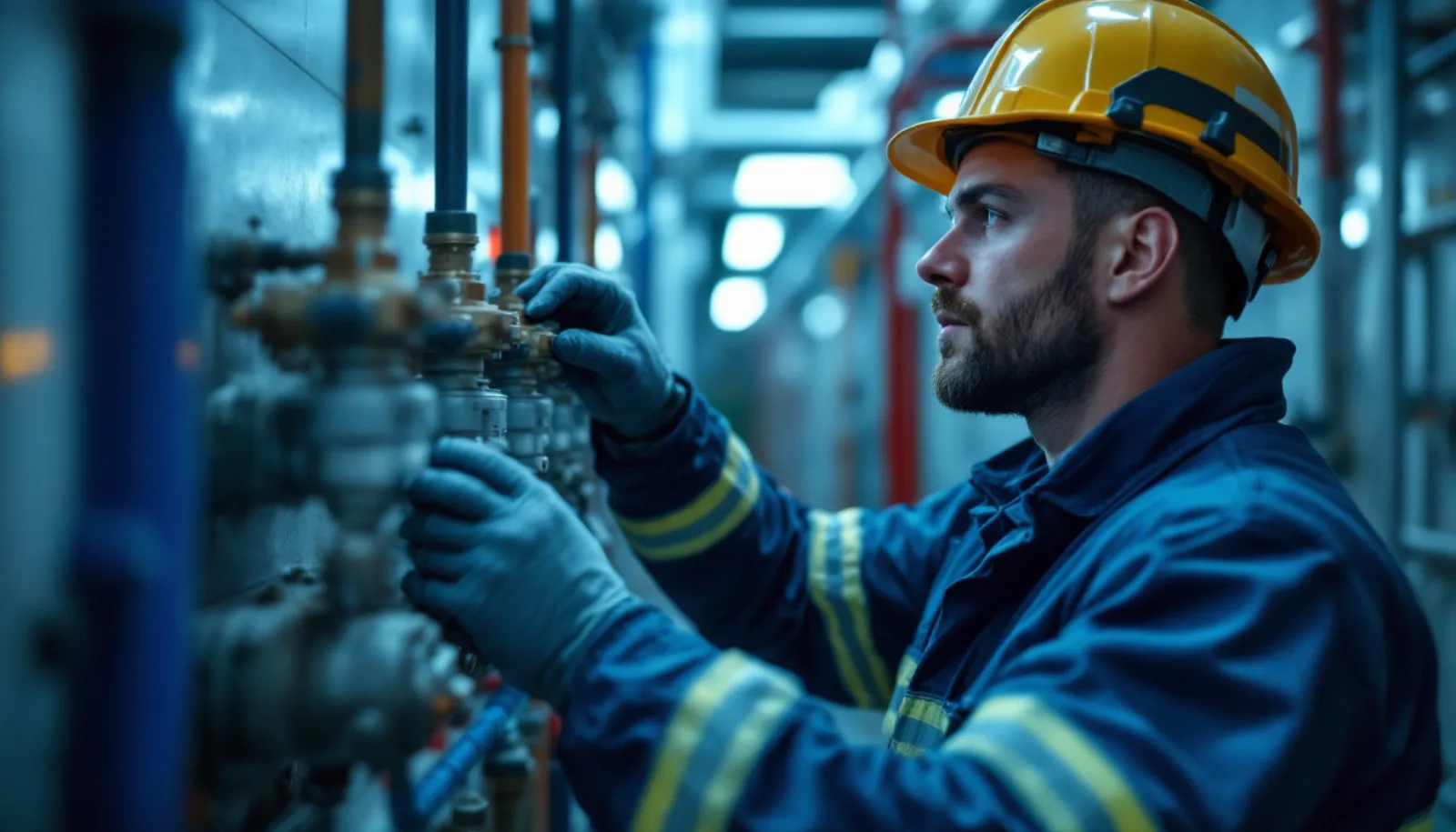 Fire sprinkler system inspection in a commercial building