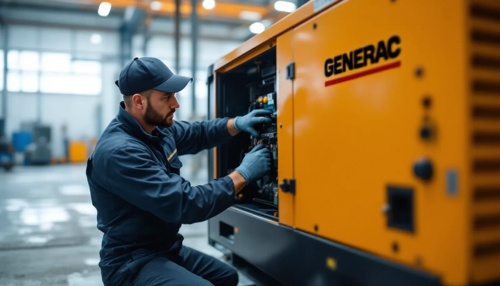 Commercial standby generator at a healthcare facility