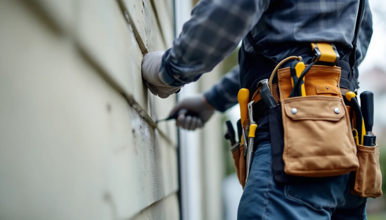 Handyman performing residential repair work