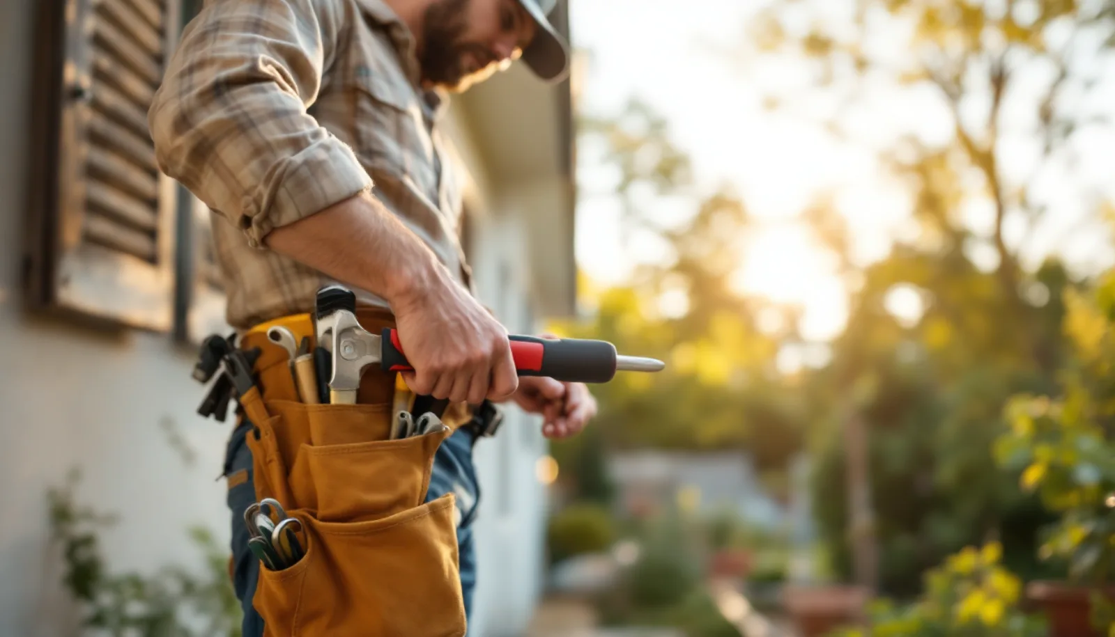 Handyman tools and equipment ready for service call