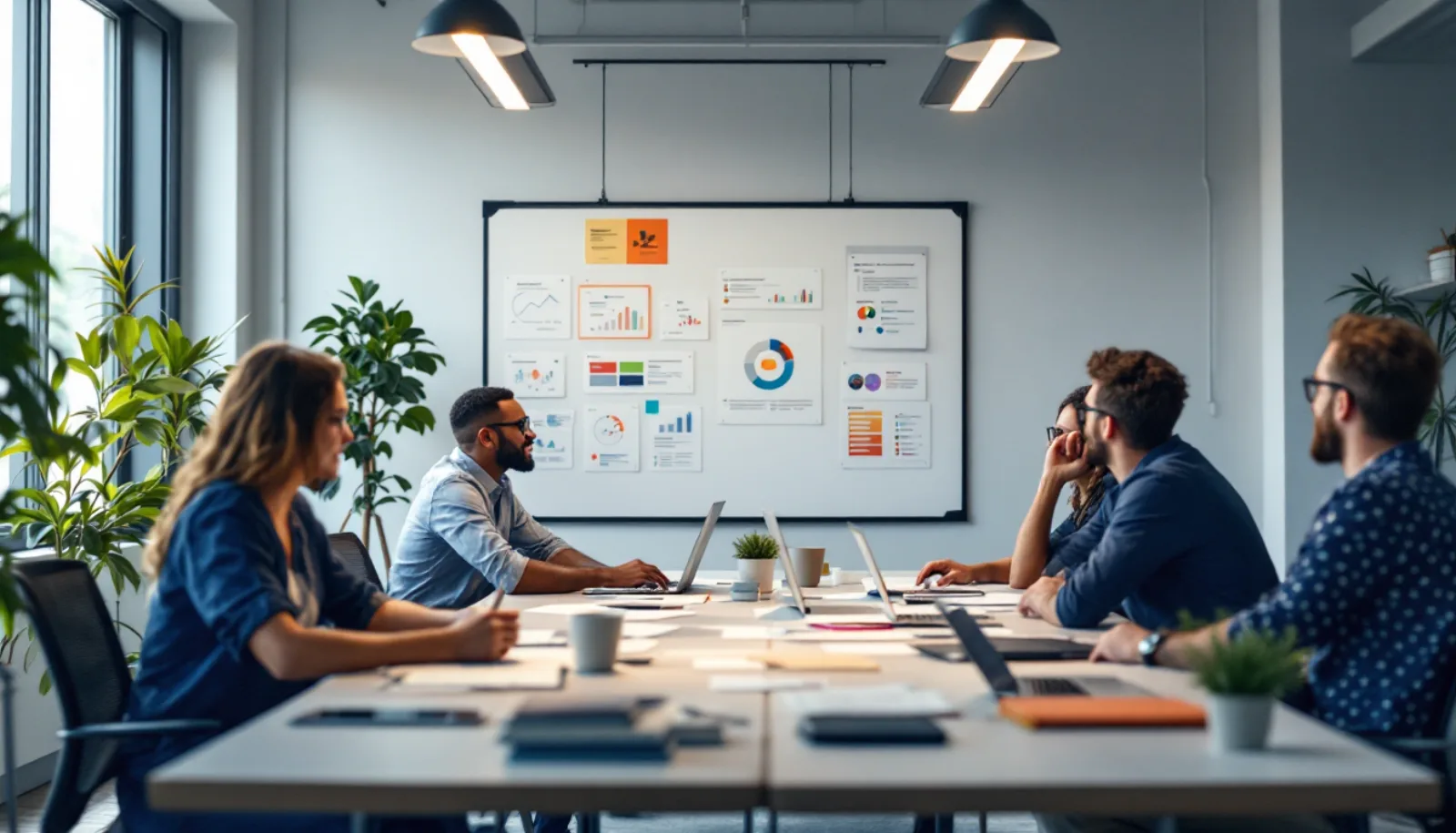 Marketing agency creative workspace