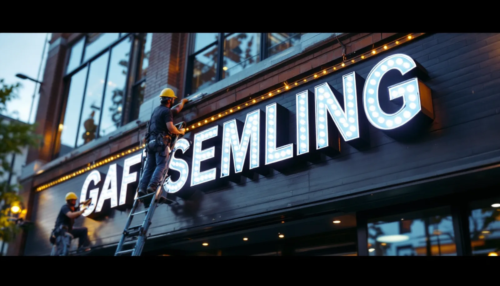 Digital LED message center installation