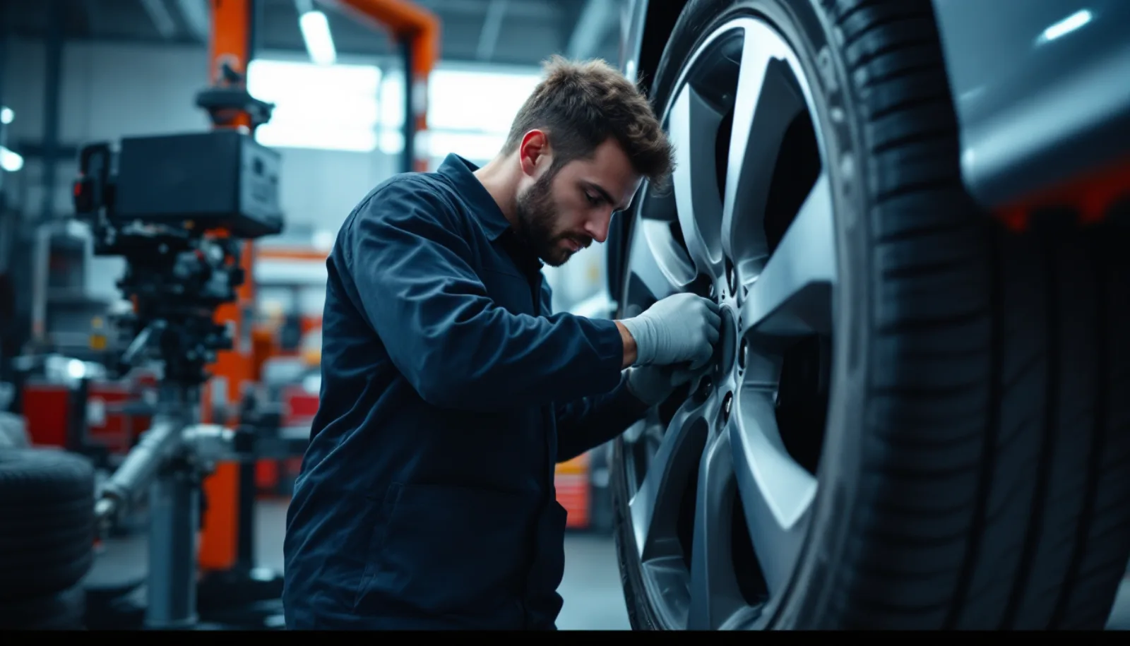 Multi-bay tire and mechanical service center