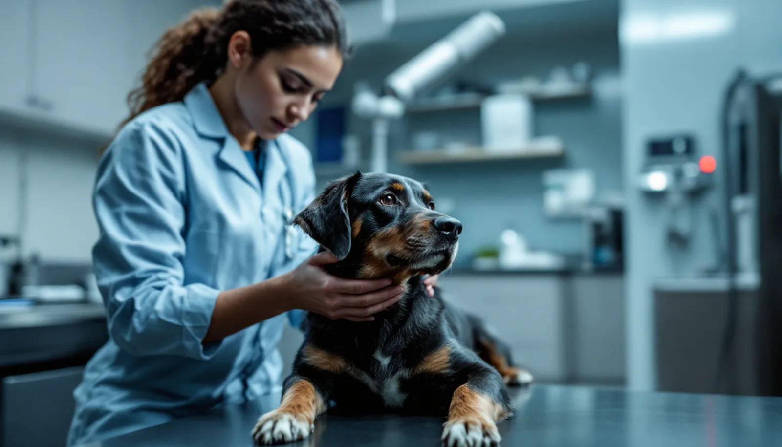 Surgical suite in a multi-doctor veterinary specialty hospital