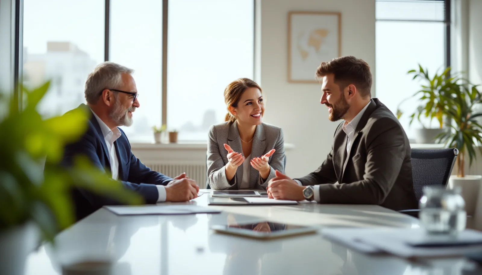 Financial planning meeting with client