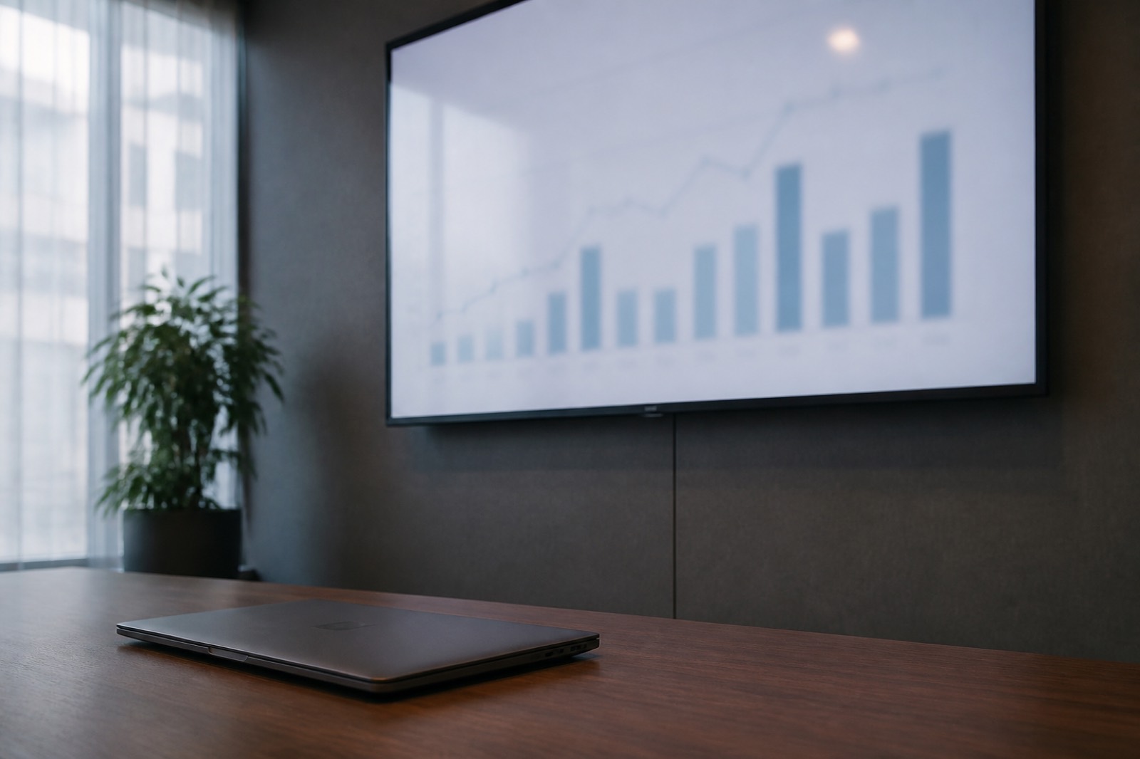 Meeting room display tracking synergies from an acquisition project plan template