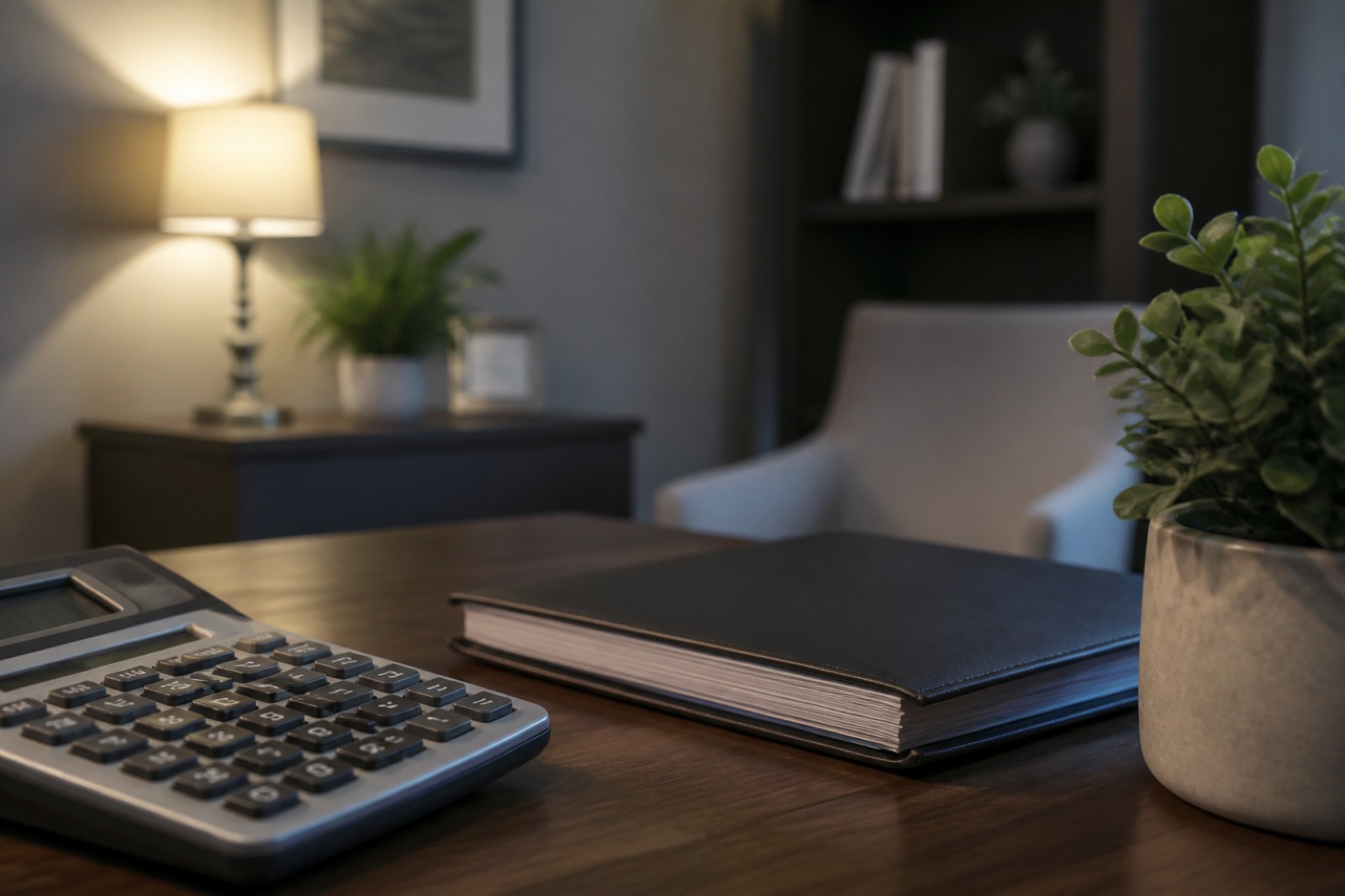 Desk in a counseling office where buyers calculate behavioral health business value
