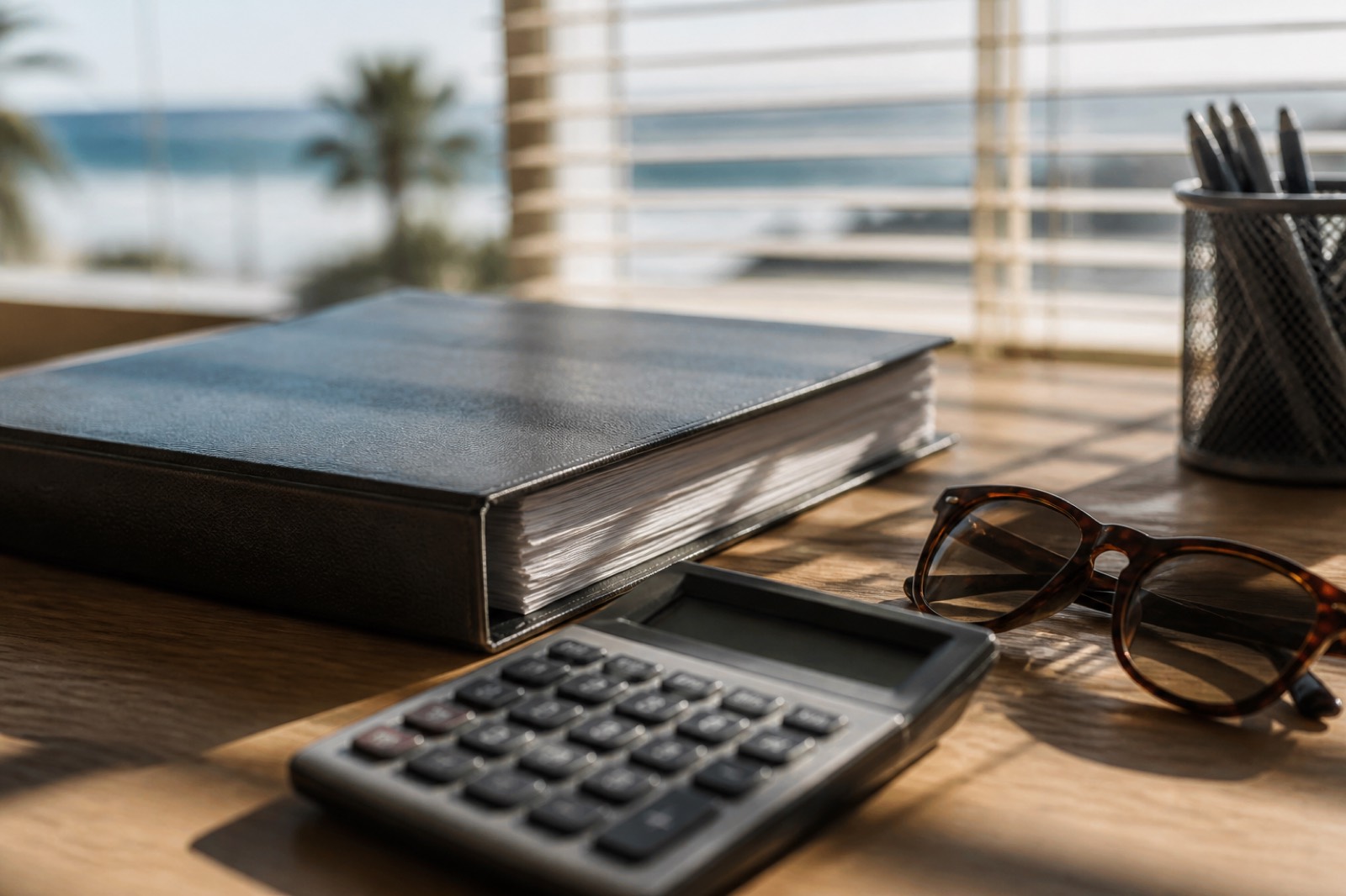 Tax binder and calculator for a pest control business for sale in California