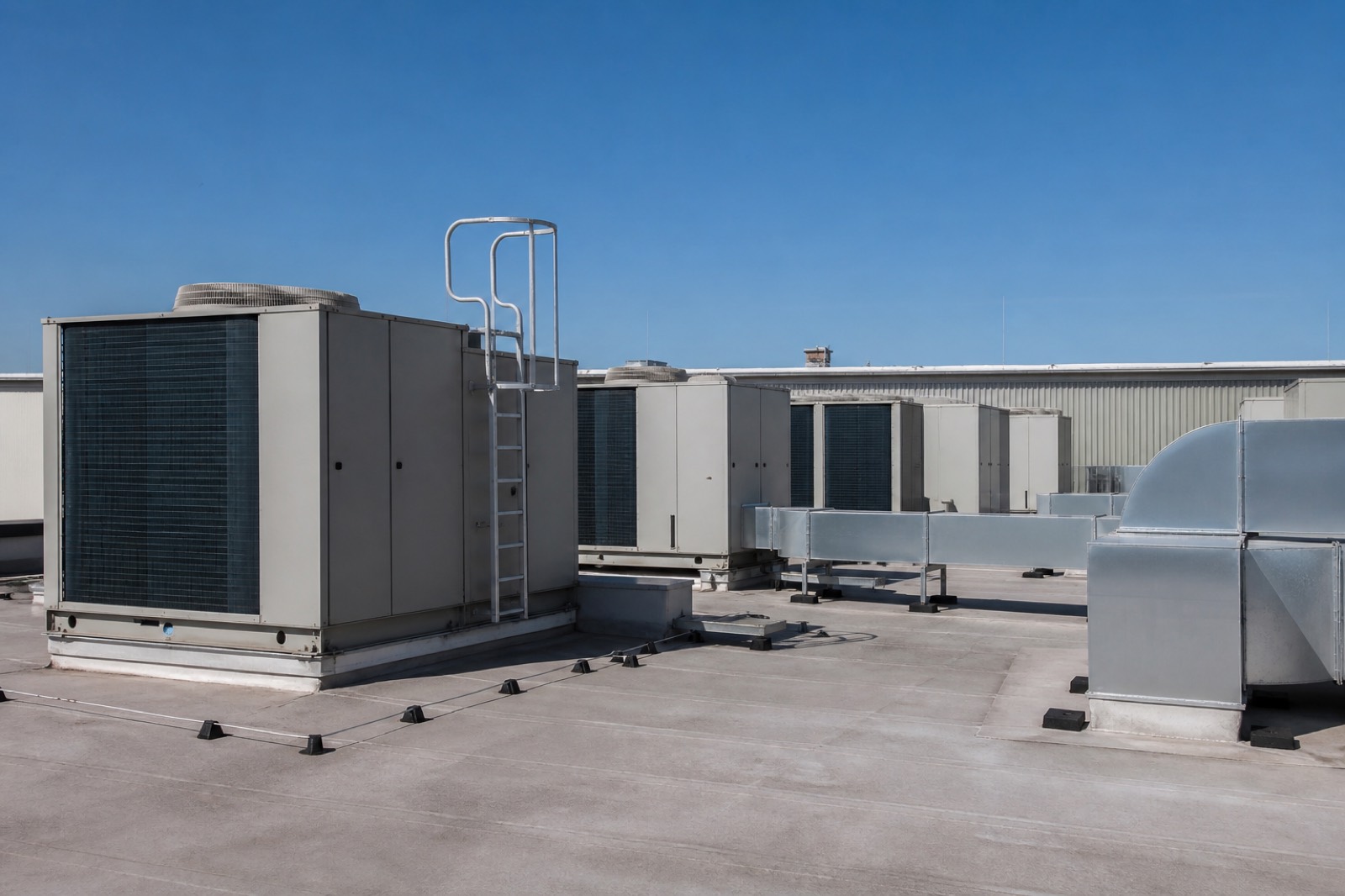 Commercial rooftop HVAC units, the equipment behind an HVAC business valuation calculator