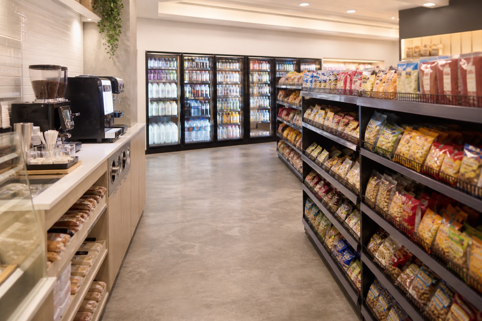Convenience store aisles that drive inside sales at a gas station