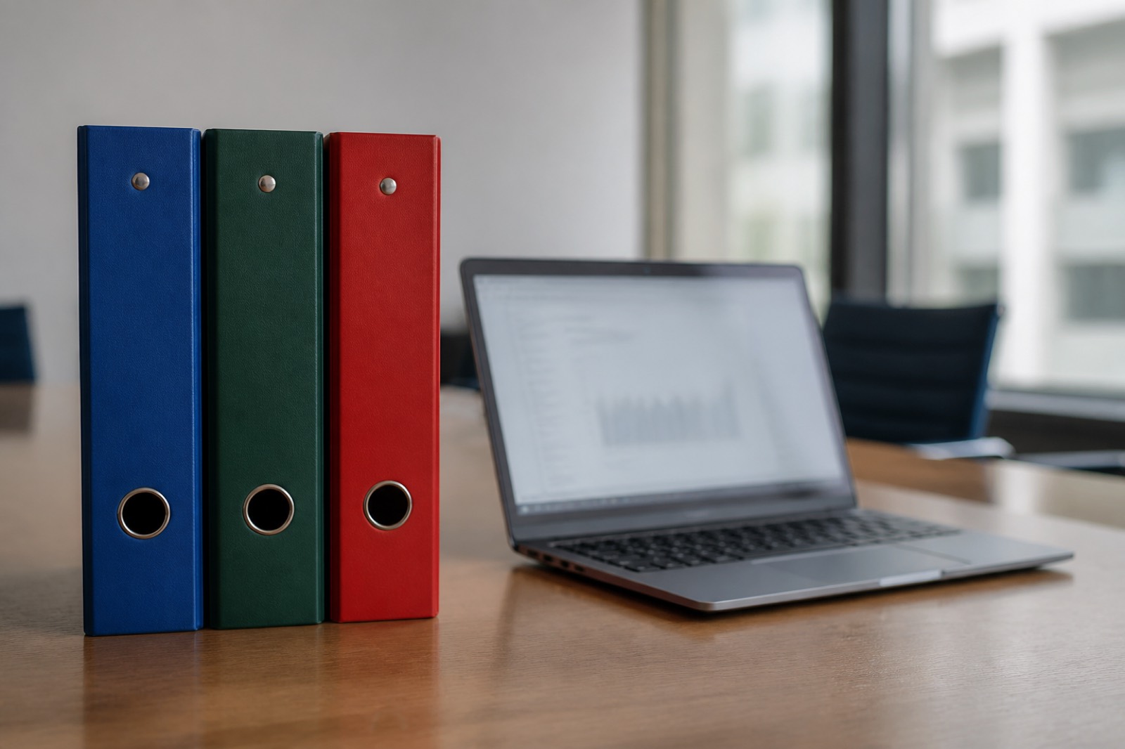 Three binders comparing DCF business valuation with comps and precedents