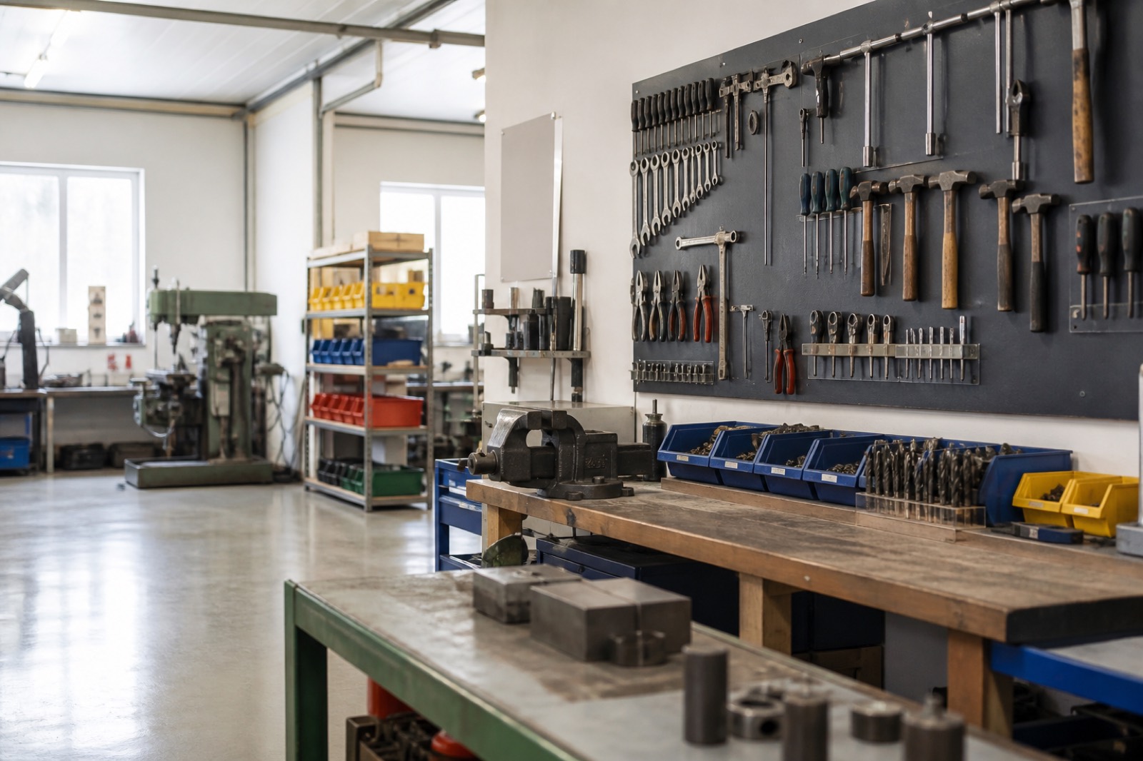 Organized workshop showing lean operations that improve profit margins