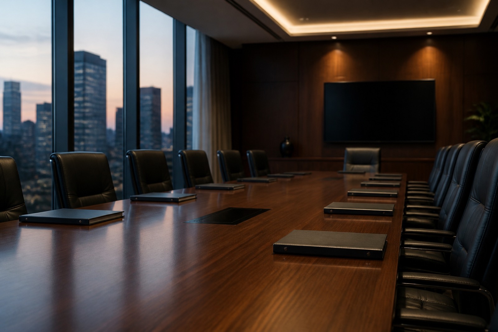Conference room where current hurdle rate private equity terms are negotiated
