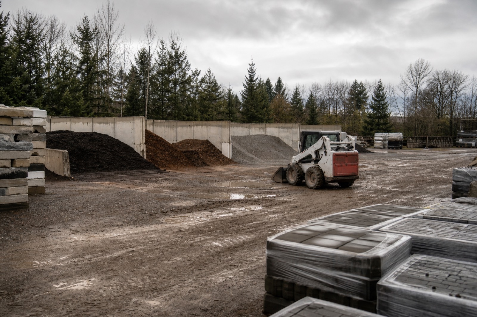 Landscaping yard showing costs that affect landscaping business valuation