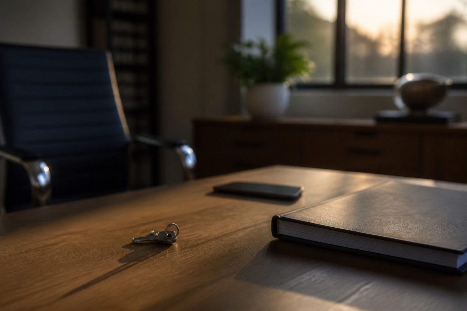 Owner's desk with keys, reflecting owner dependent business valuation discounts