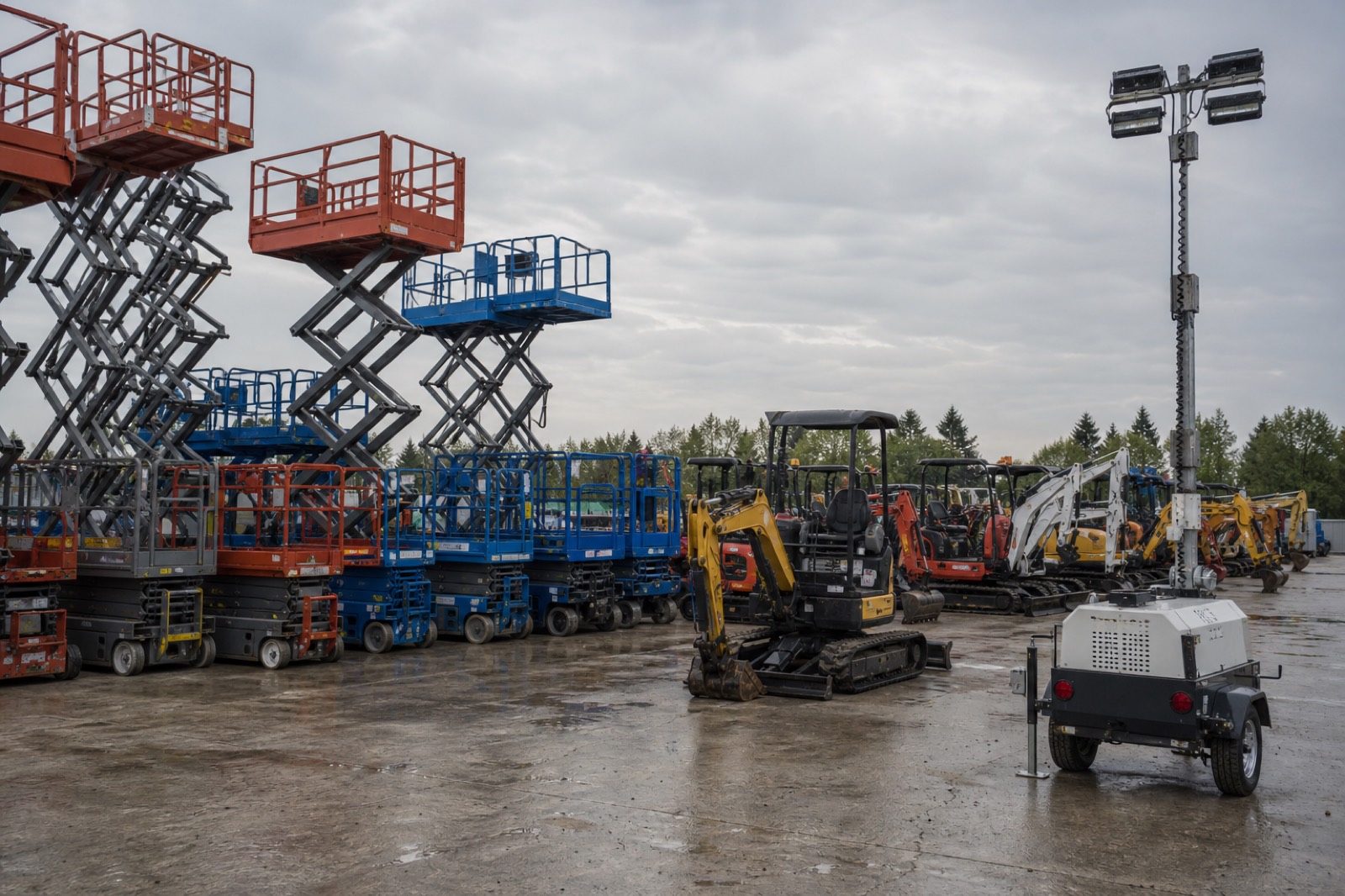 Rental fleet yard valued when you sell an equipment rental business