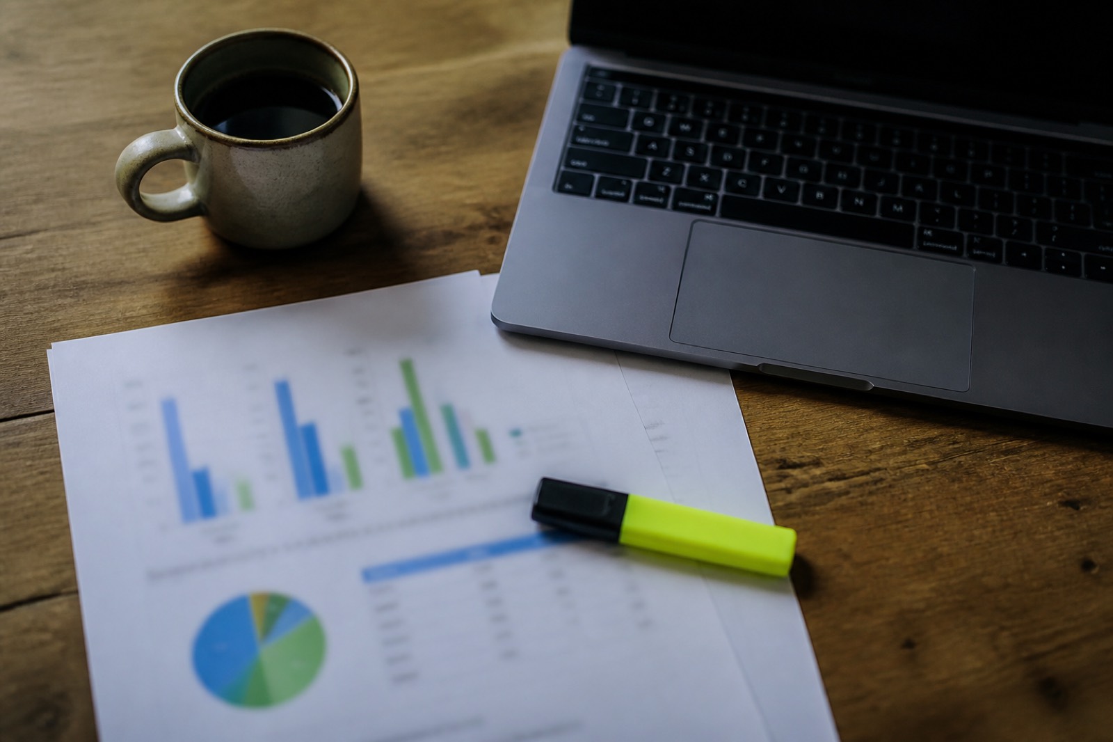 Market data printouts reviewed when choosing a small business M&A advisor