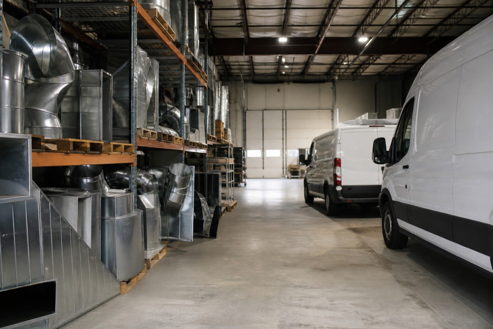 HVAC contractor warehouse used in a worked example of types of mergers and acquisitions