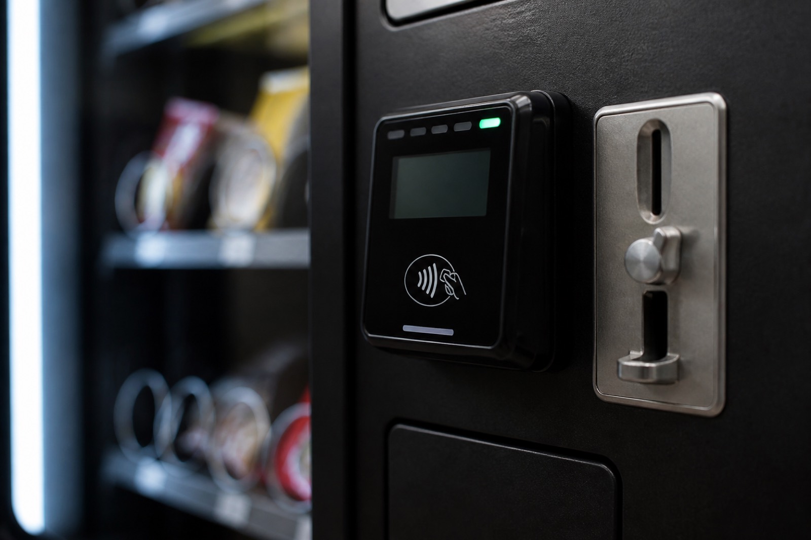 Cashless reader on a vending machine, a key lever when you buy a vending machine route